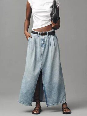 Anthropologie Pilcro Slouchy Trouser Maxi Skirt sz10/12 EUC